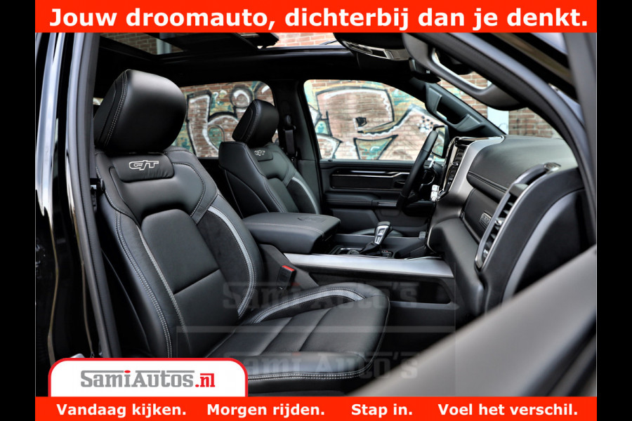 Dodge Ram 1500 GT EDITION | 5.7 HEMI V8 402PK | VIRTUAL COCKPIT | HEAD-UP | ADAPTIVE CRUISE | 360 CAMERA | TRX PACK | VOLLE UITVOERING Comfortabele Dubbele Cabine met Royale 5 Zitplaatsen | BPM vrij | Nu Leverbaar uit Voorraad | Voorraad Nr 2435