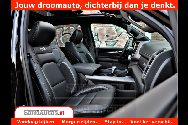 Dodge Ram 1500 GT EDITION | 5.7 HEMI V8 402PK | VIRTUAL COCKPIT | HEAD-UP | ADAPTIVE CRUISE | 360 CAMERA | TRX PACK | VOLLE UITVOERING Comfortabele Dubbele Cabine met Royale 5 Zitplaatsen | BPM vrij | Nu Leverbaar uit Voorraad | Voorraad Nr 2435
