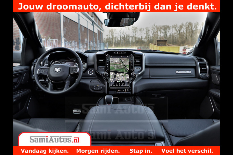 Dodge Ram 1500 GT EDITION | 5.7 HEMI V8 402PK | VIRTUAL COCKPIT | HEAD-UP | ADAPTIVE CRUISE | 360 CAMERA | TRX PACK | VOLLE UITVOERING Comfortabele Dubbele Cabine met Royale 5 Zitplaatsen | BPM vrij | Nu Leverbaar uit Voorraad | Voorraad Nr 2435