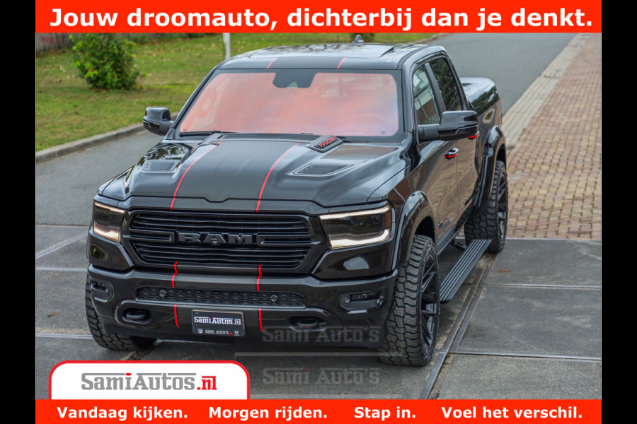 Dodge Ram 1500 GT EDITION | 5.7 HEMI V8 402PK | VIRTUAL COCKPIT | HEAD-UP | ADAPTIVE CRUISE | 360 CAMERA | TRX PACK | VOLLE UITVOERING Comfortabele Dubbele Cabine met Royale 5 Zitplaatsen | BPM vrij | Nu Leverbaar uit Voorraad | Voorraad Nr 2435