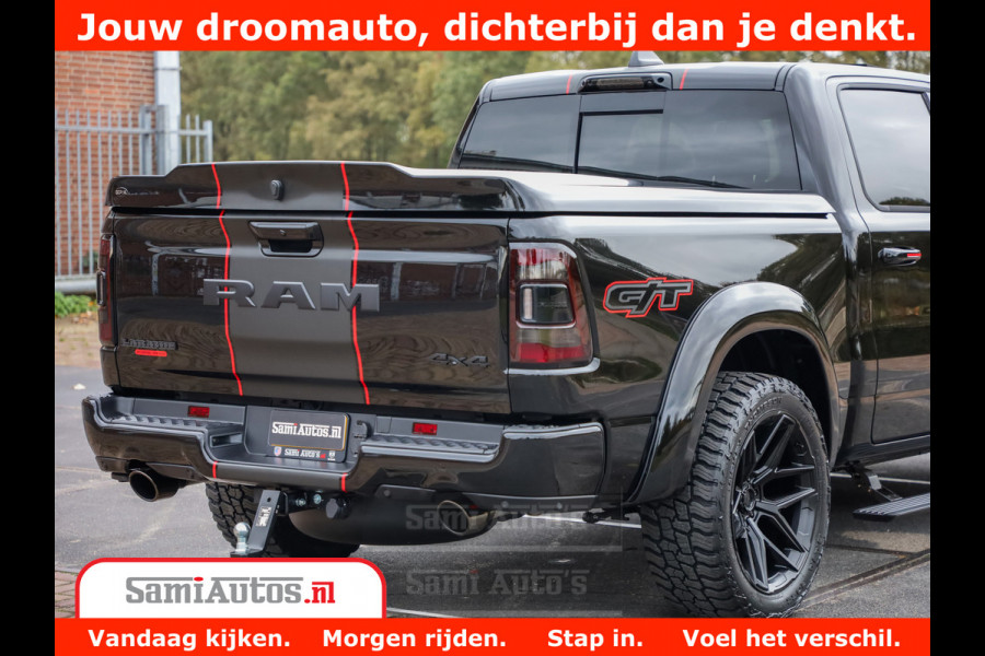 Dodge Ram 1500 GT EDITION | 5.7 HEMI V8 402PK | VIRTUAL COCKPIT | HEAD-UP | ADAPTIVE CRUISE | 360 CAMERA | TRX PACK | VOLLE UITVOERING Comfortabele Dubbele Cabine met Royale 5 Zitplaatsen | BPM vrij | Nu Leverbaar uit Voorraad | Voorraad Nr 2435