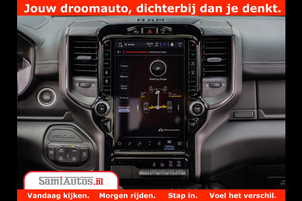 Dodge Ram 1500 GT EDITION | 5.7 HEMI V8 402PK | VIRTUAL COCKPIT | HEAD-UP | ADAPTIVE CRUISE | 360 CAMERA | TRX PACK | VOLLE UITVOERING Comfortabele Dubbele Cabine met Royale 5 Zitplaatsen | BPM vrij | Nu Leverbaar uit Voorraad | Voorraad Nr 2435