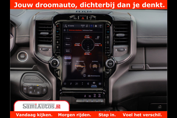 Dodge Ram 1500 GT EDITION | 5.7 HEMI V8 402PK | VIRTUAL COCKPIT | HEAD-UP | ADAPTIVE CRUISE | 360 CAMERA | TRX PACK | VOLLE UITVOERING Comfortabele Dubbele Cabine met Royale 5 Zitplaatsen | BPM vrij | Nu Leverbaar uit Voorraad | Voorraad Nr 2435