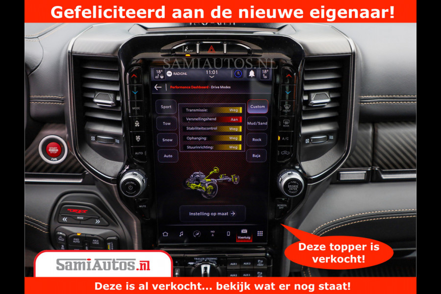Dodge Ram 1500 TRX | 6.2 V8 712PK | Final Edition | All-In Prijs | Beschikt over alle opties | Comfortabele Dubbele Cabine met Royale 5 Zitplaatsen | BPM vrij | Nu Leverbaar uit Voorraad | Voorraad Nr 2121 - 4420