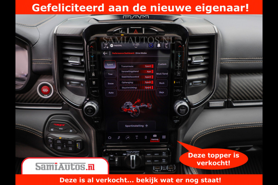 Dodge Ram 1500 TRX | 6.2 V8 712PK | Final Edition | All-In Prijs | Beschikt over alle opties | Comfortabele Dubbele Cabine met Royale 5 Zitplaatsen | BPM vrij | Nu Leverbaar uit Voorraad | Voorraad Nr 2121 - 4420