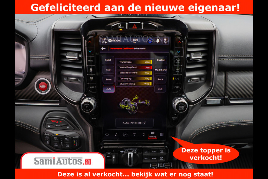 Dodge Ram 1500 TRX | 6.2 V8 712PK | Final Edition | All-In Prijs | Beschikt over alle opties | Comfortabele Dubbele Cabine met Royale 5 Zitplaatsen | BPM vrij | Nu Leverbaar uit Voorraad | Voorraad Nr 2121 - 4420