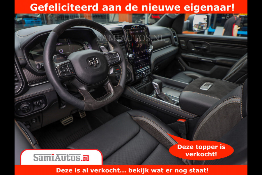 Dodge Ram 1500 TRX | 6.2 V8 712PK | Final Edition | All-In Prijs | Beschikt over alle opties | Comfortabele Dubbele Cabine met Royale 5 Zitplaatsen | BPM vrij | Nu Leverbaar uit Voorraad | Voorraad Nr 2121 - 4420