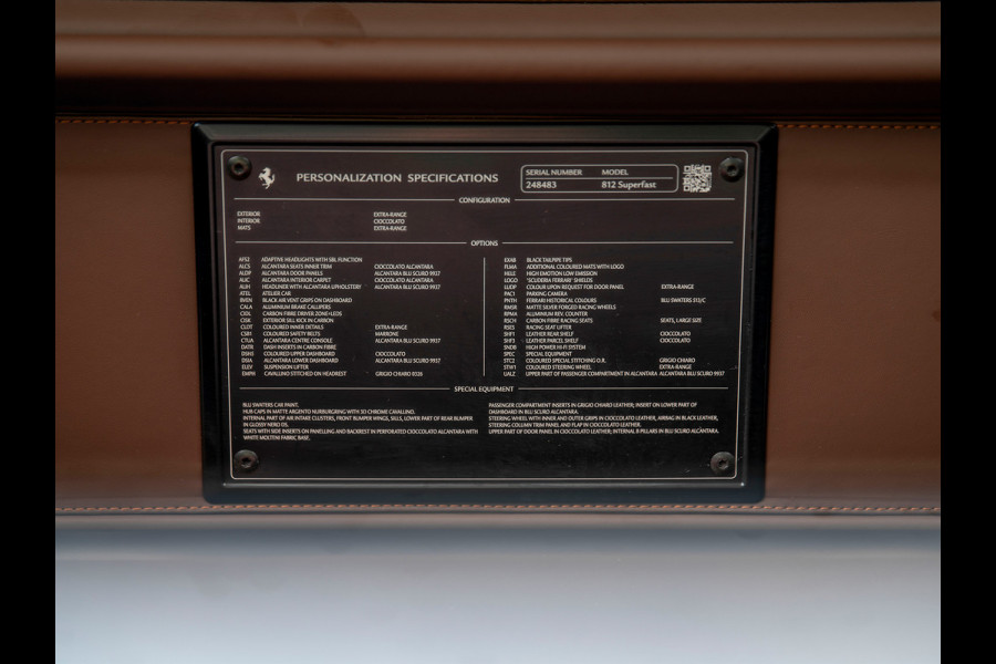 Ferrari 812 Superfast | Atelier Car | Blu Swaters | Veel alcantara! | Lift | JBL | Carbon Driver Zone | Briljante configuratie