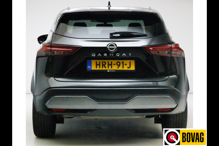 Nissan QASHQAI 1.3 MHEV Tekna Design Pack 141 PK | Pano | 360 Camera | Elec. klep | Adap. cruise | Headup display | Draadloze lader, automatisch inparkeren, dode hoek detectie, zwarte hemel