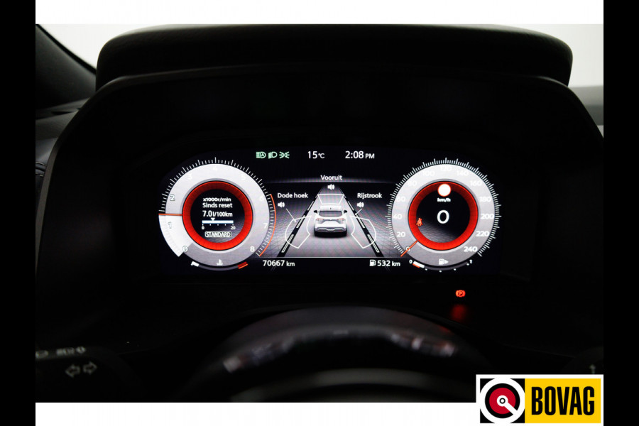Nissan QASHQAI 1.3 MHEV Tekna Design Pack 141 PK | Pano | 360 Camera | Elec. klep | Adap. cruise | Headup display | Draadloze lader, automatisch inparkeren, dode hoek detectie, zwarte hemel