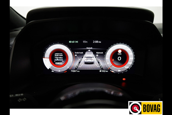 Nissan QASHQAI 1.3 MHEV Tekna Design Pack 141 PK | Pano | 360 Camera | Elec. klep | Adap. cruise | Headup display | Draadloze lader, automatisch inparkeren, dode hoek detectie, zwarte hemel