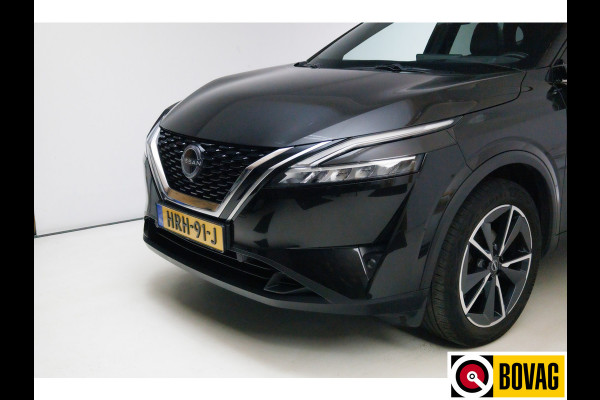 Nissan QASHQAI 1.3 MHEV Tekna Design Pack 141 PK | Pano | 360 Camera | Elec. klep | Adap. cruise | Headup display | Draadloze lader, automatisch inparkeren, dode hoek detectie, zwarte hemel
