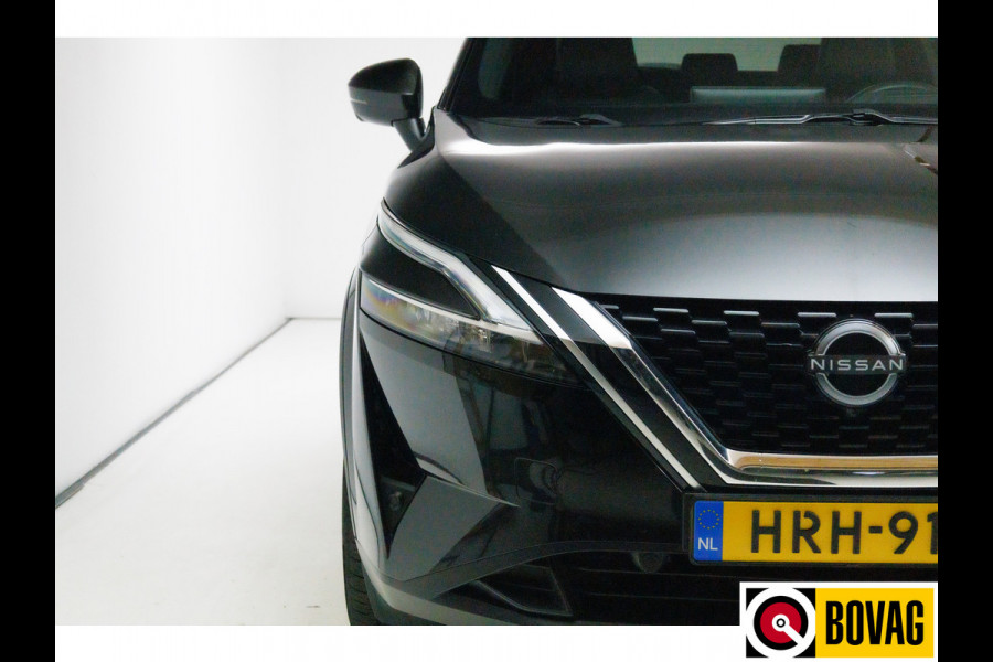 Nissan QASHQAI 1.3 MHEV Tekna Design Pack 141 PK | Pano | 360 Camera | Elec. klep | Adap. cruise | Headup display | Draadloze lader, automatisch inparkeren, dode hoek detectie, zwarte hemel
