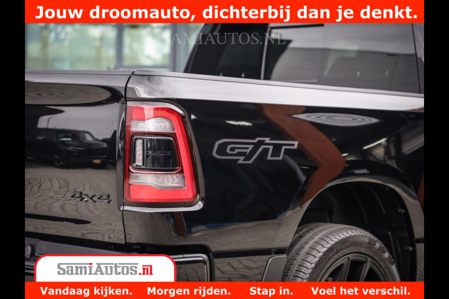 Dodge Ram 1500 GT EDITION | 5.7 V8 HEMI | VIRTUAL COCKPIT | HEAD-UP | ADAPTIVE CRUISE | 360 CAMERA | TRX PACK | Comfortabele Dubbele Cabine met Royale 5 Zitplaatsen | BPM vrij BPM vrij | Nu Leverbaar uit Voorraad | Voorraad Nr 2434