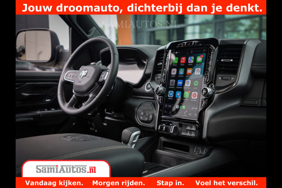 Dodge Ram 1500 GT EDITION | 5.7 V8 HEMI | VIRTUAL COCKPIT | HEAD-UP | ADAPTIVE CRUISE | 360 CAMERA | TRX PACK | Comfortabele Dubbele Cabine met Royale 5 Zitplaatsen | BPM vrij BPM vrij | Nu Leverbaar uit Voorraad | Voorraad Nr 2434