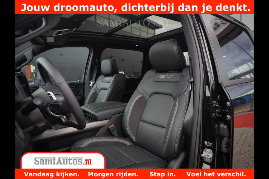 Dodge Ram 1500 GT EDITION | 5.7 V8 HEMI | VIRTUAL COCKPIT | HEAD-UP | ADAPTIVE CRUISE | 360 CAMERA | TRX PACK | Comfortabele Dubbele Cabine met Royale 5 Zitplaatsen | BPM vrij BPM vrij | Nu Leverbaar uit Voorraad | Voorraad Nr 2434