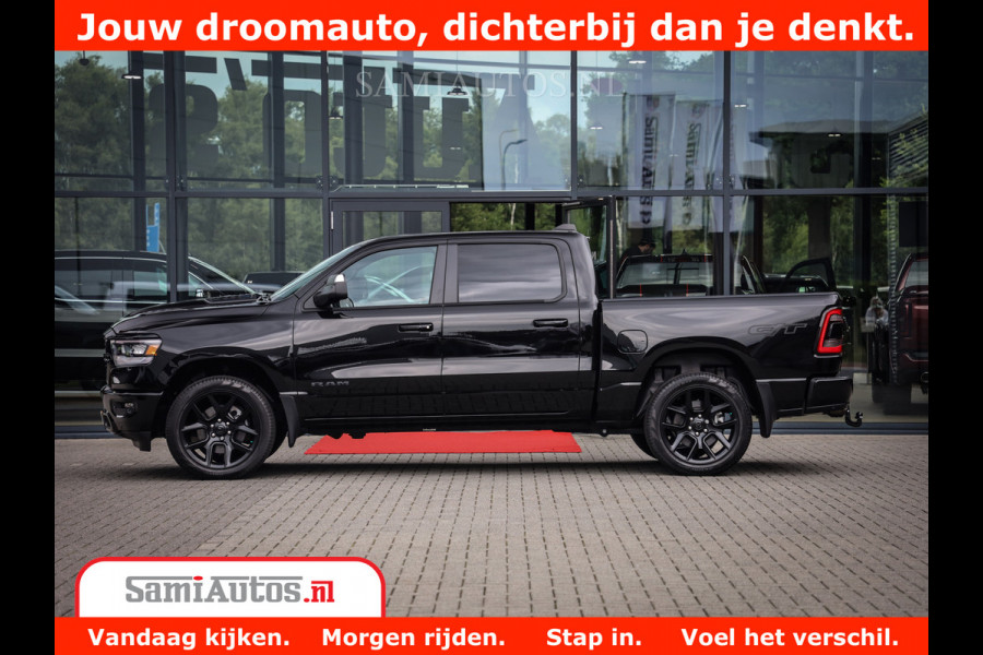 Dodge Ram 1500 GT EDITION | 5.7 V8 HEMI | VIRTUAL COCKPIT | HEAD-UP | ADAPTIVE CRUISE | 360 CAMERA | TRX PACK | Comfortabele Dubbele Cabine met Royale 5 Zitplaatsen | BPM vrij BPM vrij | Nu Leverbaar uit Voorraad | Voorraad Nr 2434