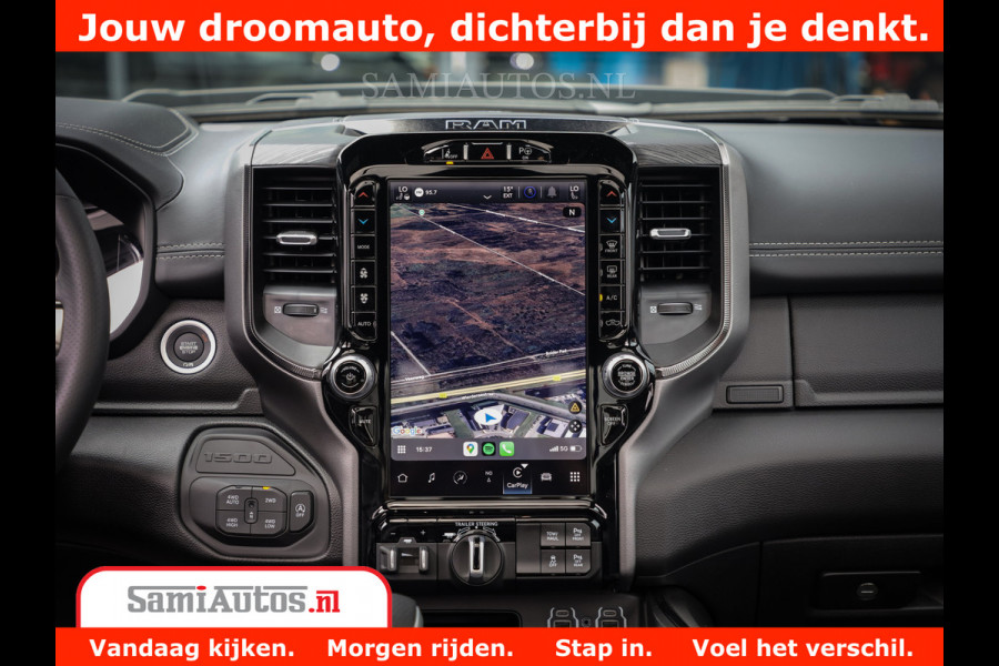 Dodge Ram 1500 GT EDITION | 5.7 V8 HEMI | VIRTUAL COCKPIT | HEAD-UP | ADAPTIVE CRUISE | 360 CAMERA | TRX PACK | Comfortabele Dubbele Cabine met Royale 5 Zitplaatsen | BPM vrij BPM vrij | Nu Leverbaar uit Voorraad | Voorraad Nr 2434