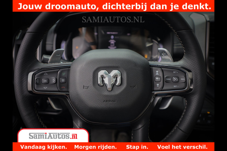 Dodge Ram 1500 GT EDITION | 5.7 V8 HEMI | VIRTUAL COCKPIT | HEAD-UP | ADAPTIVE CRUISE | 360 CAMERA | TRX PACK | Comfortabele Dubbele Cabine met Royale 5 Zitplaatsen | BPM vrij BPM vrij | Nu Leverbaar uit Voorraad | Voorraad Nr 2434