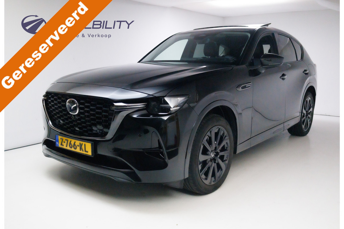 Mazda CX-60 2.5 e-SkyActiv PHEV 328 PK | Takumi | Panoramadak | Leer | Bose audio | Stoelverw/ & ventilatie 360 Camera, Achterbankverw., Electrische trekhaak, Elec. verst. stoelen + memory Mazda CX-60 2.5 e-SkyActiv PHEV 328 PK | Takumi | Panoramadak | Leer | Bose audio | Stoelverw/ & ventilatie 360 Camera, Achterbankverw., Electrische trekhaak, Elec. verst. stoelen + memory
