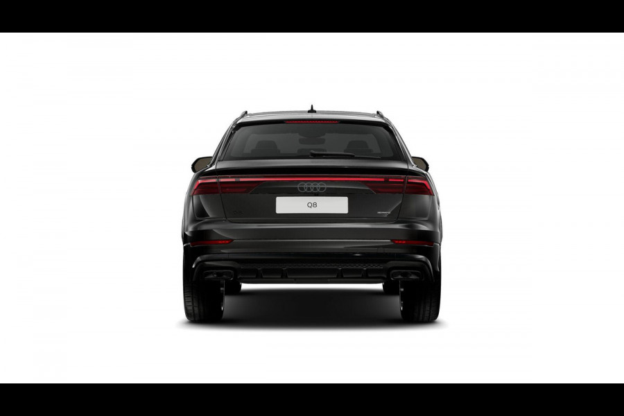 Audi Q8 55 TFSI e quattro Pro Line S 394pk | Rood stiksel / Gordels | Panoramadak | B&O | Vierwielbesturing | Ass.Plus.Remote | Sportstoel Plus | 23'' inch Zwart | Head-up Display |