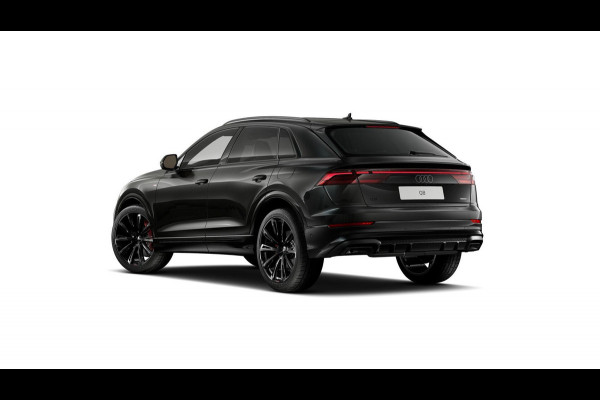 Audi Q8 55 TFSI e quattro Pro Line S 394pk | Rood stiksel / Gordels | Panoramadak | B&O | Vierwielbesturing | Ass.Plus.Remote | Sportstoel Plus | 23'' inch Zwart | Head-up Display |