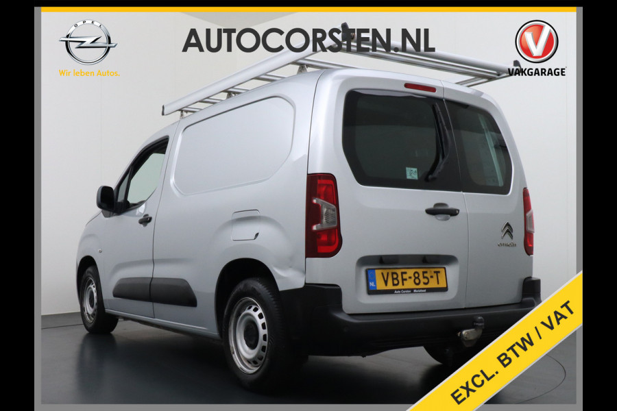 Citroën Berlingo 1.6HDI Club Trekhaak Imperiaal Apple Carplay Android Auto Navi Airco Cruise Control Pdc Betonplex Lat om Lat Schuifdeur Achterdeuren met raam Bluetooth 1e Eigenaar EURO 5 M