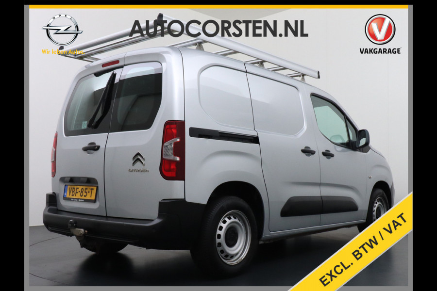 Citroën Berlingo 1.6HDI Club Trekhaak Imperiaal Apple Carplay Android Auto Navi Airco Cruise Control Pdc Betonplex Lat om Lat Schuifdeur Achterdeuren met raam Bluetooth 1e Eigenaar EURO 5 M
