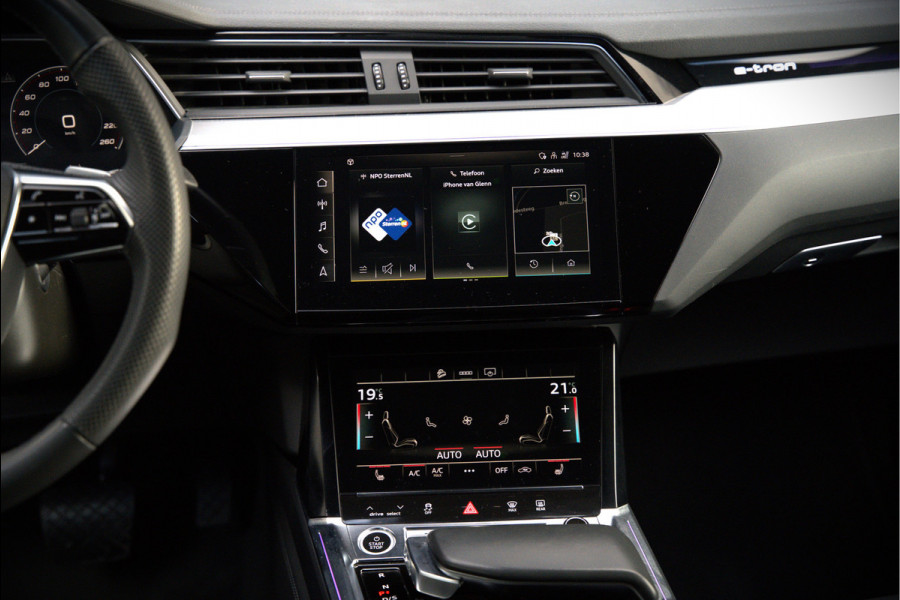 Audi e-tron Sportback 50 quattro S edition 71 kWh | RS Seats | Diamond Stitch | Panoramadak | S-Line | Keyless | Memory Seats | Stoelverwarming | Ambiance Verlichting | Camera | Adaptive Cruise Control | Leer | Matrix LED | Luchtvering |