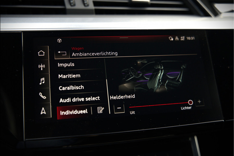 Audi e-tron Sportback 50 quattro S edition 71 kWh | RS Seats | Diamond Stitch | Panoramadak | S-Line | Keyless | Memory Seats | Stoelverwarming | Ambiance Verlichting | Camera | Adaptive Cruise Control | Leer | Matrix LED | Luchtvering |