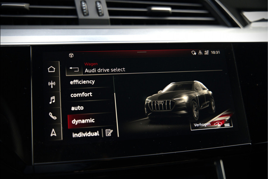 Audi e-tron Sportback 50 quattro S edition 71 kWh | RS Seats | Diamond Stitch | Panoramadak | S-Line | Keyless | Memory Seats | Stoelverwarming | Ambiance Verlichting | Camera | Adaptive Cruise Control | Leer | Matrix LED | Luchtvering |