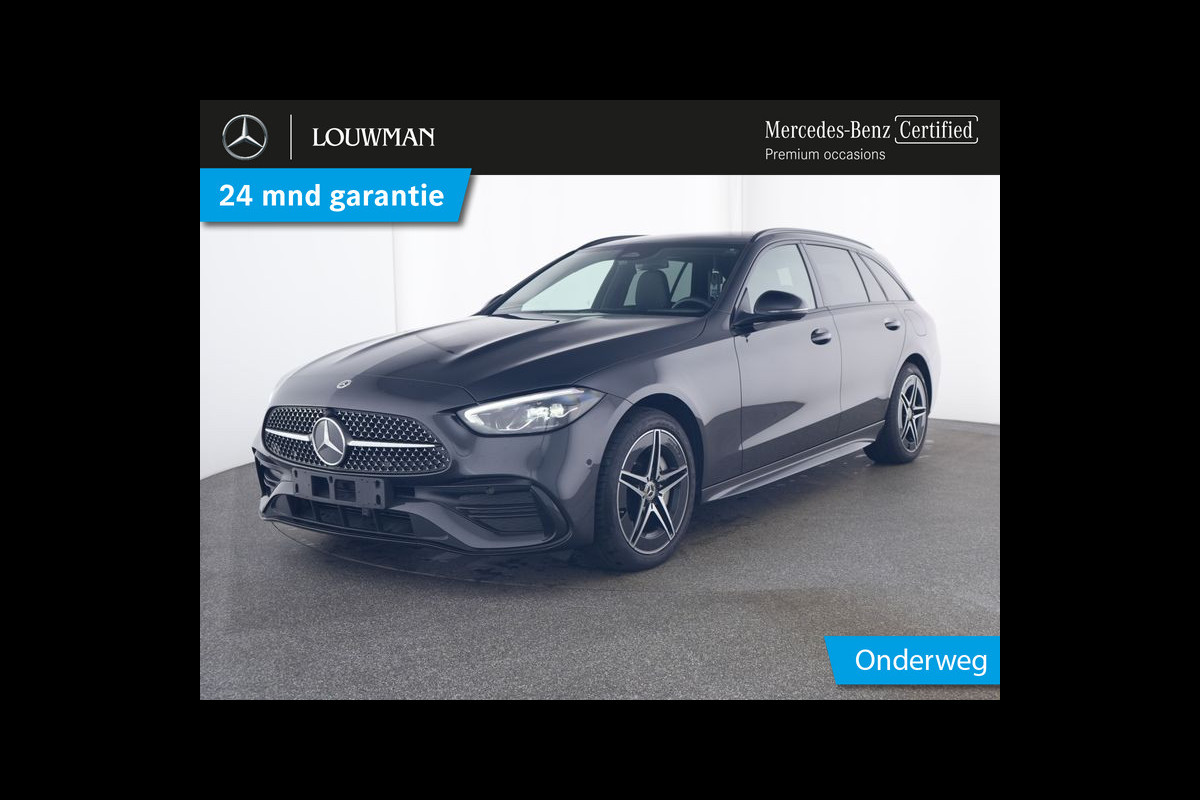 Mercedes-Benz C-Klasse Estate 300 e AMG Plug-In Hybride AMG Line | Night Pakket | Trekhaak | Panorama Schuif-Kanteldak. Inclusief 24 maanden MB Certified garantie voor Europa.
