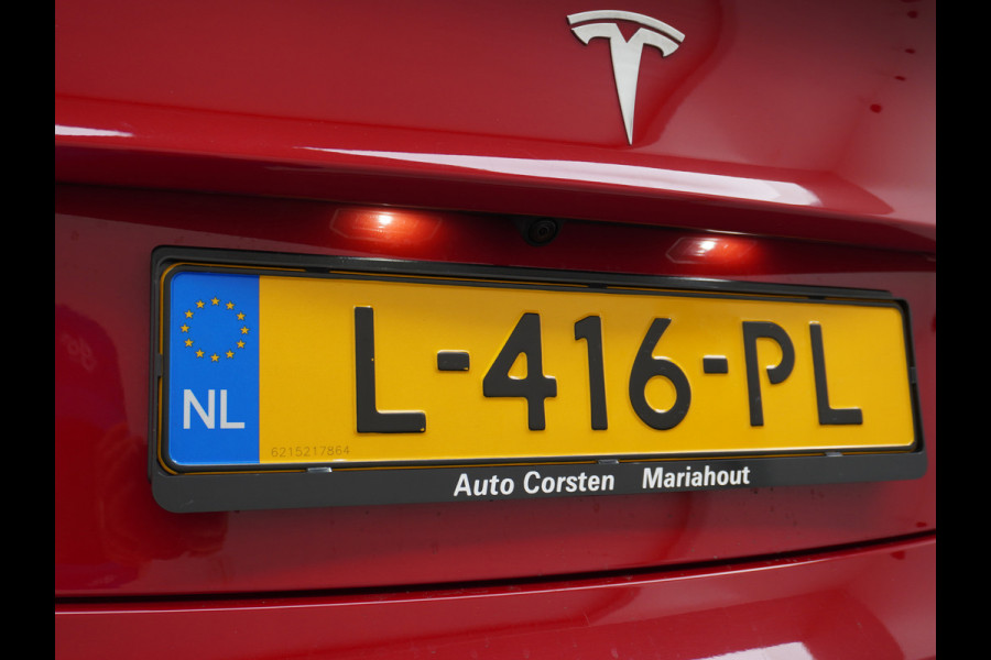 Tesla Model 3 RWD+ 60kWh 325PK **LFP ACCU** Ivoor Interieur 19"Lmv FSD-3 Comp. AutoPilot Leder PanoDak Adaptive-Cruise Lmv Camera's Elektr.-St Navi LED Comfortstoelen ACC DAB Keyless en Voorverwarmen interieur via App One-Pedal-Drive In zeer nette staat! Origineel Nederlandse auto tot 11kw laden thuis! Garantie Accu tot 30-6-2029 max 160.000km