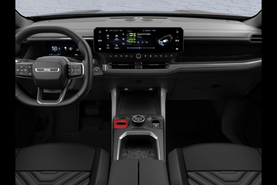 Jeep Compass First Edition 74 kWh | Adapt. Cruise | Camera | Carplay | 20" | Elektr. A-Klep | Navi | Winter Pack | Schuif/Kanteldak | Premium Pack | Warmtepomp