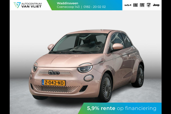 Fiat 500E 42 kWh | Clima | Cruise | Pack Winter | BSM | 16" | LED | Apple Carplay