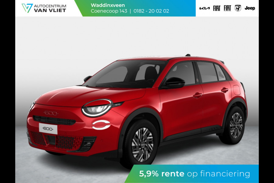 Fiat 600E RED 54 kWh | Clima | Cruise | LED | PDC | Apple Carplay |
