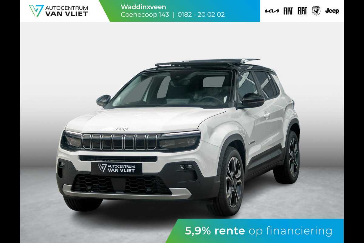 Jeep Avenger Summit 54 kWh | Schuif/Kanteldak | Leder&Winter Pack | Warmtepomp | Info&Convenience Pack | Full Operational Lease € 599,-