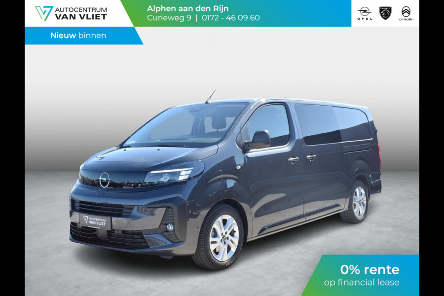 Opel Vivaro Electric L3 75 kWh Dubbele Cabine | 0% rente | camera | navigatie incl. Apple Carplay | betimmering | Exterieur pakket | etc.