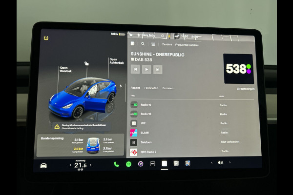 Tesla Model Y RWD 58 kWh | Prachtig blauw | Wit lederen interieur | | Soh (batterijcheck) 93,1 %