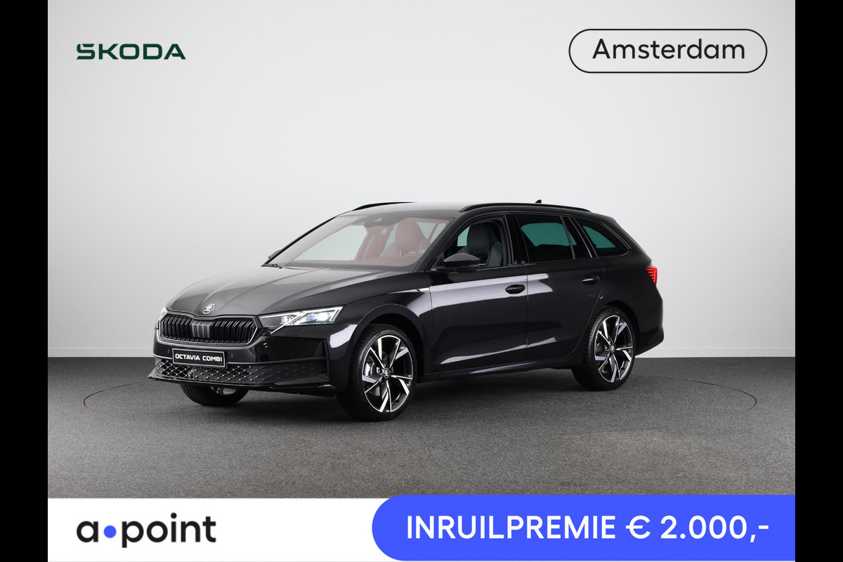 Škoda Octavia Combi Sportline Business m-HEV 1.5 TSI 150 pk 7 versn. DSG | Navigatie pakket | Light & view | Travel assist pakket | Side assist | Winter pakket | 19 inch lichtmetalen velgen Škoda Octavia Combi Sportline Business m-HEV 1.5 TSI 150 pk 7 versn. DSG | Navigatie pakket | Light & view | Travel assist pakket | Side assist | Winter pakket | 19 inch lichtmetalen velgen