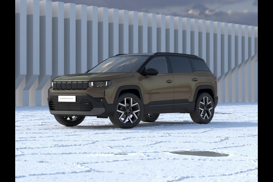 Jeep Compass First Edition 74 kWh | Adapt. Cruise | Camera | Carplay | 20" | Elektr. A-Klep | Navi | Winter Pack | Schuif/Kanteldak | Premium Pack | Conv. Pack | Warmtepomp