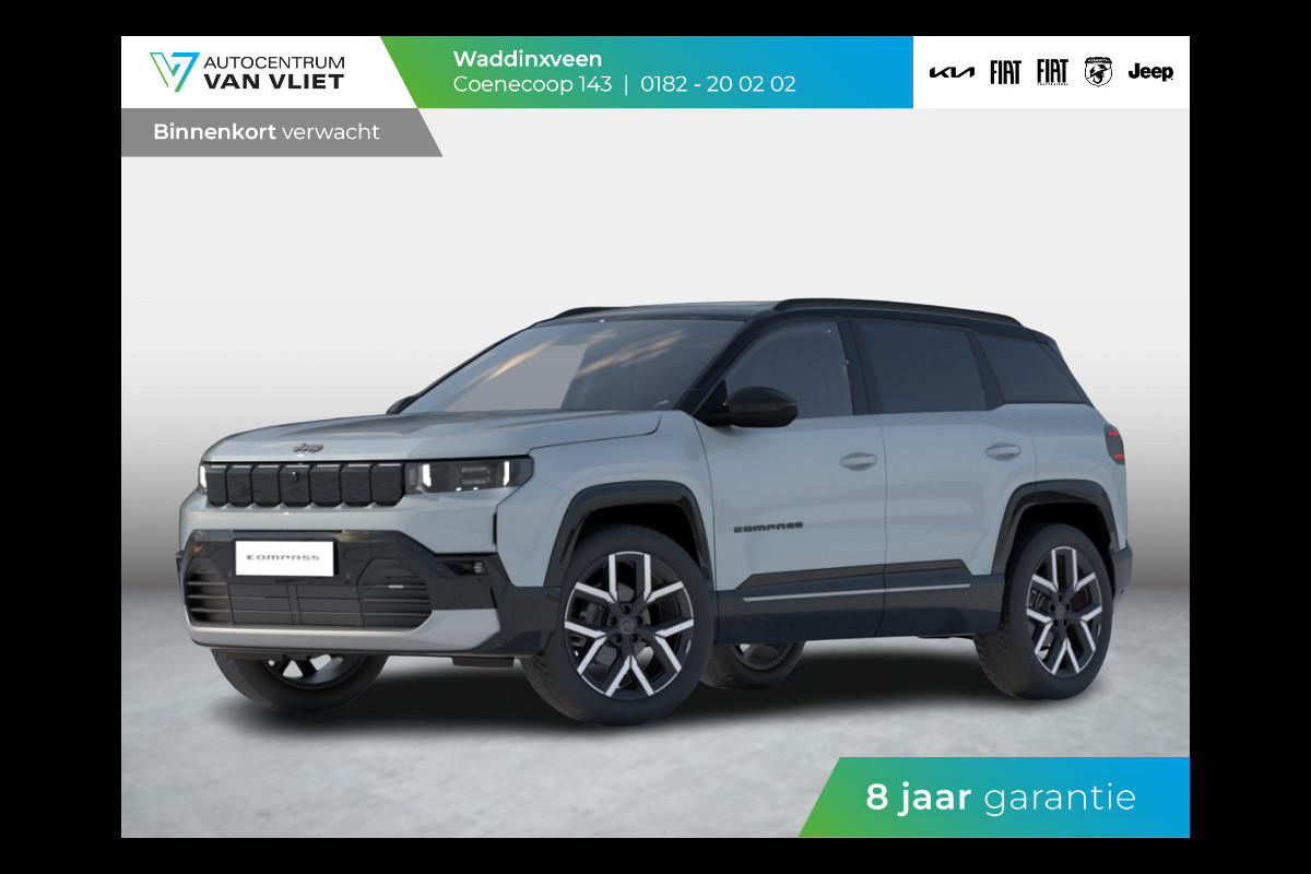 Jeep Compass First Edition 74 kWh | Adapt. Cruise | Camera | Carplay | 20" | Elektr. A-Klep | Navi | Winter Pack | Schuif/Kanteldak | Premium Pack | Conv. Pack | Warmtepomp Jeep Compass First Edition 74 kWh | Adapt. Cruise | Camera | Carplay | 20" | Elektr. A-Klep | Navi | Winter Pack | Schuif/Kanteldak | Premium Pack | Conv. Pack | Warmtepomp
