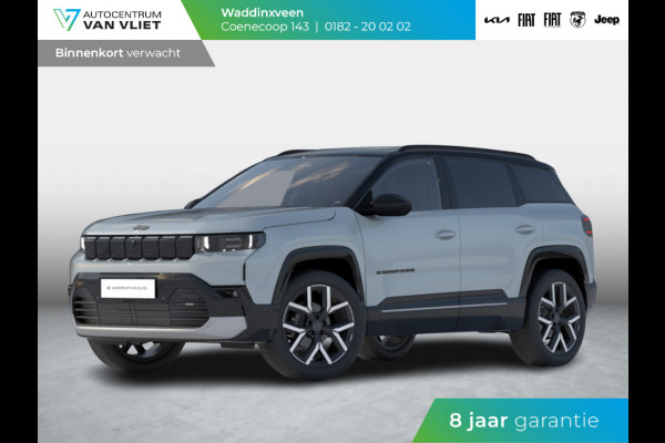 Jeep Compass First Edition 74 kWh | Adapt. Cruise | Camera | Carplay | 20" | Elektr. A-Klep | Navi | Winter Pack | Schuif/Kanteldak | Premium Pack | Conv. Pack | Warmtepomp