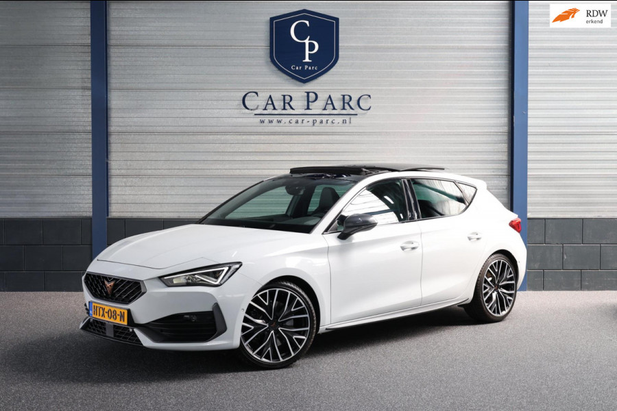 CUPRA Leon 2.0 TSI VZ 300+PK LED/VIRTUAL/SFEER/PANO/HALF LEER+S.VERWARMING/19"/CAM/ACC/ECC/12 MDN GARANTIE!