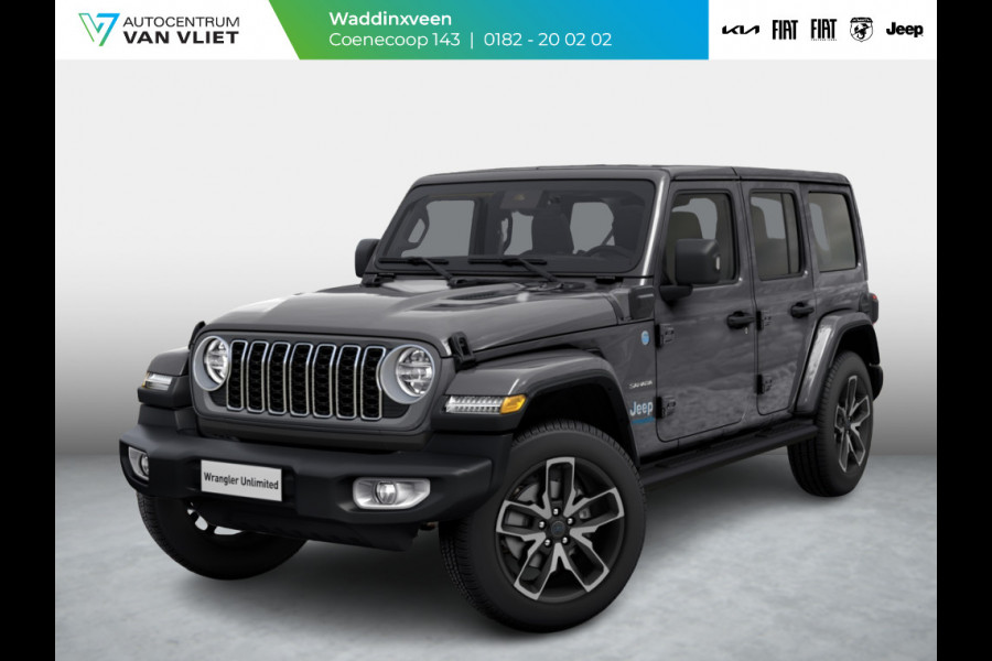Jeep Wrangler Unlimited 4xe 380 Sahara | MY25 | 22" Brute velgen | Geel kenteken !