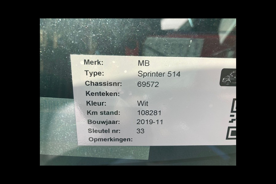Mercedes-Benz Sprinter 514/516 CDI Bakwagen met klep Nieuwe meubelbak met Dhollandia laadklep
