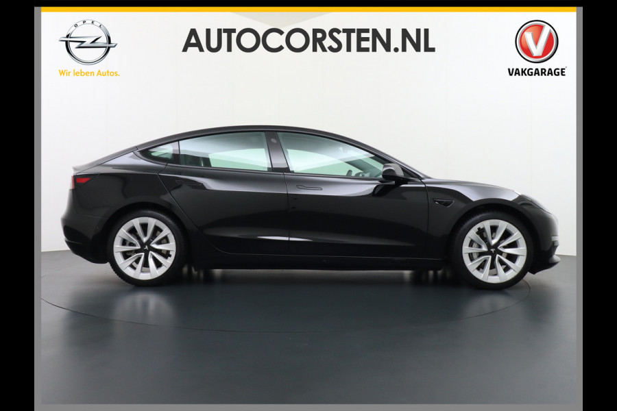 Tesla Model 3 Long Range 498 PK 82kwh 4,4sec 0-100 19" WarmtePomp Stuurverwarmd Elektr.A-klep FSD-Full Self Driving Computer-3 Premium Audio 4 Stoel en achterbank verwarming Electr.Stoelen+Memory+Easy-Entry WiFi Origineel Nederlandse auto Grootste accu Tot 16,5kwh thuis laden. Accu/Motor Garantie tot 25-03-2029 max 192.000km