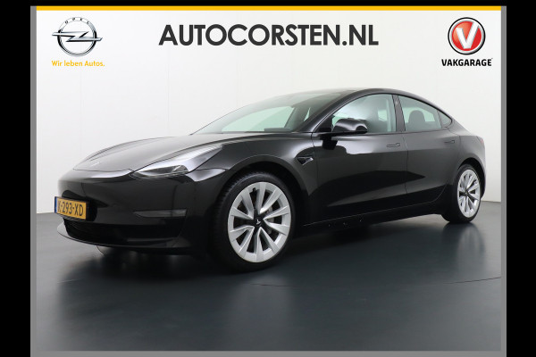 Tesla Model 3 Long Range 498 PK 82kwh 4,4sec 0-100 19" WarmtePomp Stuurverwarmd Elektr.A-klep FSD-Full Self Driving Computer-3 Premium Audio 4 Stoel en achterbank verwarming Electr.Stoelen+Memory+Easy-Entry WiFi Origineel Nederlandse auto Grootste accu Tot 16,5kwh thuis laden. Accu/Motor Garantie tot 25-03-2029 max 192.000km