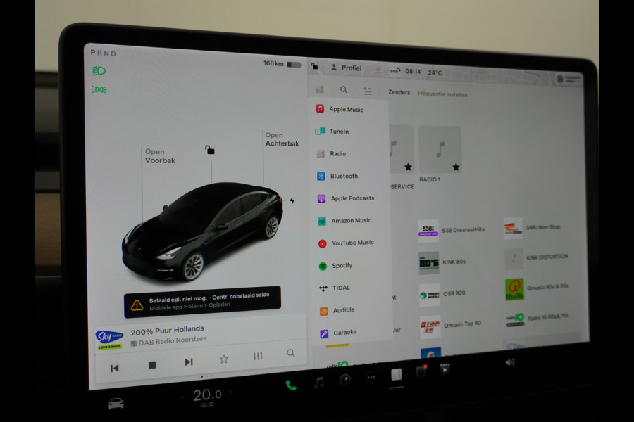 Tesla Model 3 Long Range 498 PK 82kwh 4,4sec 0-100 19" WarmtePomp Stuurverwarmd Elektr.A-klep FSD-Full Self Driving Computer-3 Premium Audio 4 Stoel en achterbank verwarming Electr.Stoelen+Memory+Easy-Entry WiFi Origineel Nederlandse auto Grootste accu Tot 16,5kwh thuis laden. Accu/Motor Garantie tot 25-03-2029 max 192.000km