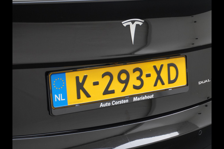 Tesla Model 3 Long Range 498 PK 82kwh 4,4sec 0-100 19" WarmtePomp Stuurverwarmd Elektr.A-klep FSD-Full Self Driving Computer-3 Premium Audio 4 Stoel en achterbank verwarming Electr.Stoelen+Memory+Easy-Entry WiFi Origineel Nederlandse auto Grootste accu Tot 16,5kwh thuis laden. Accu/Motor Garantie tot 25-03-2029 max 192.000km